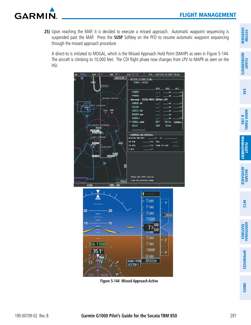 Flight management | Garmin G1000 Socata TBM 850 User Manual | Page 311 / 600