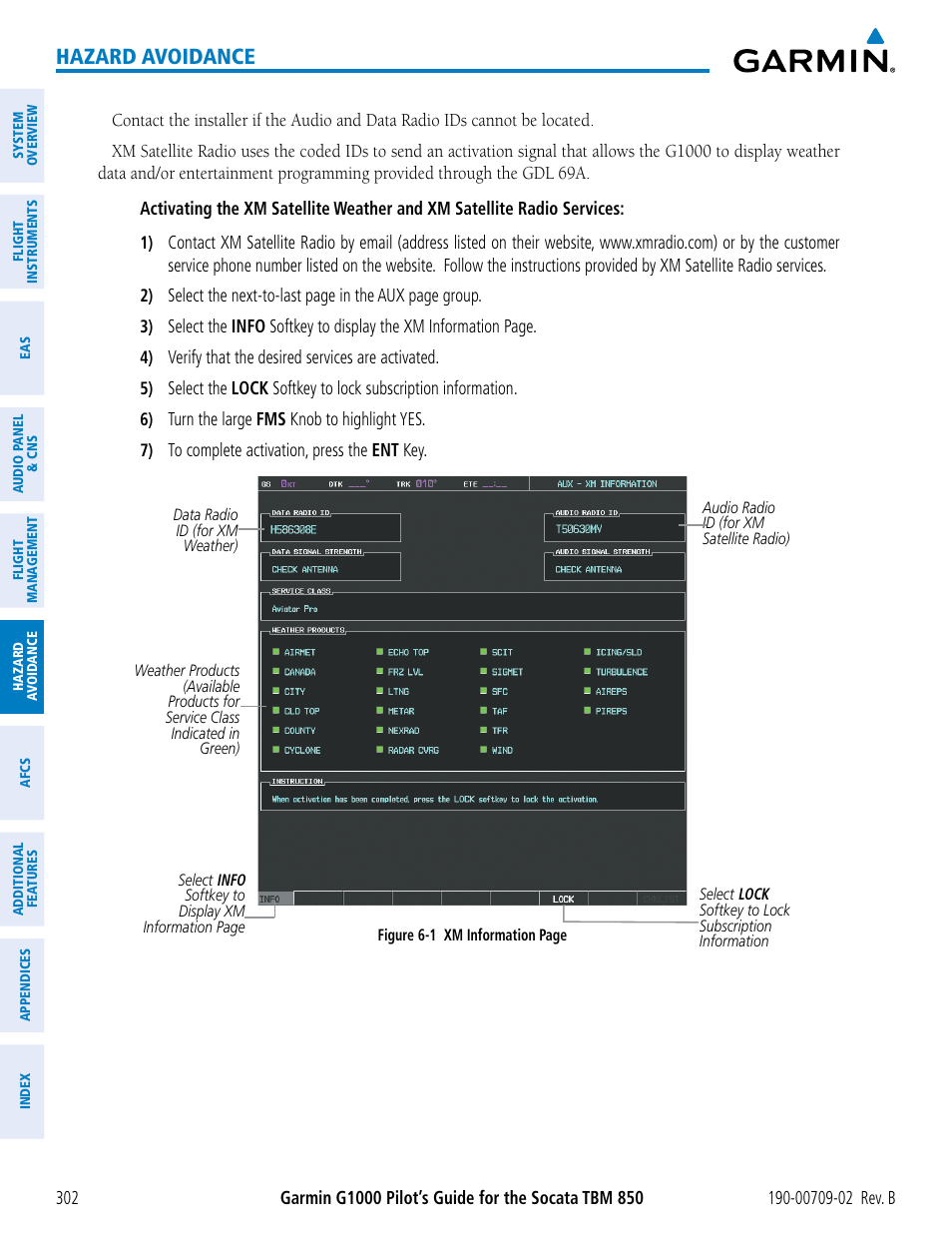 Hazard avoidance | Garmin G1000 Socata TBM 850 User Manual | Page 316 / 600