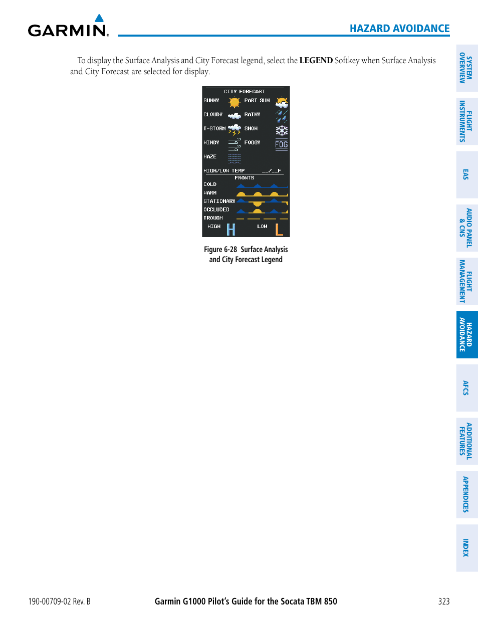 Hazard avoidance | Garmin G1000 Socata TBM 850 User Manual | Page 337 / 600