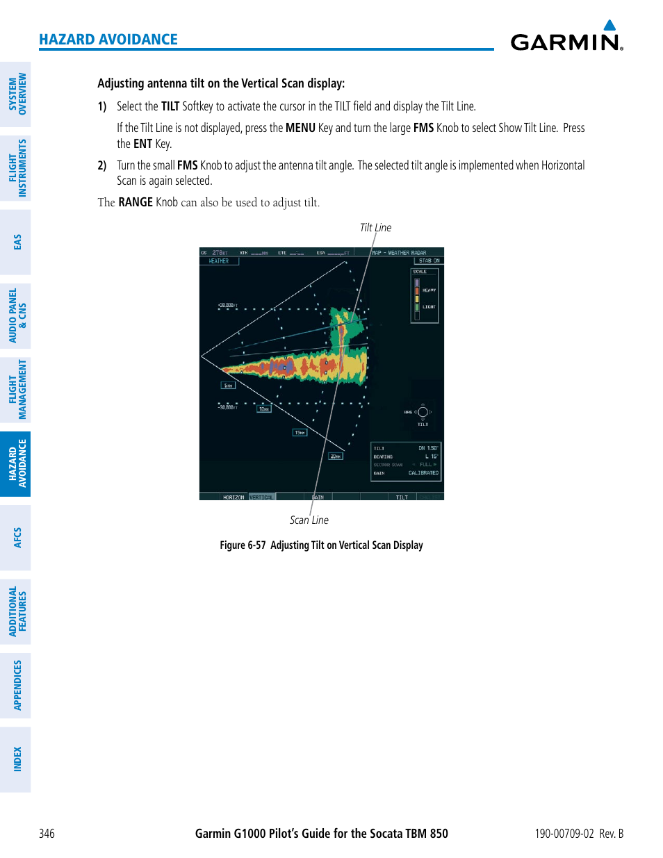 Hazard avoidance | Garmin G1000 Socata TBM 850 User Manual | Page 360 / 600