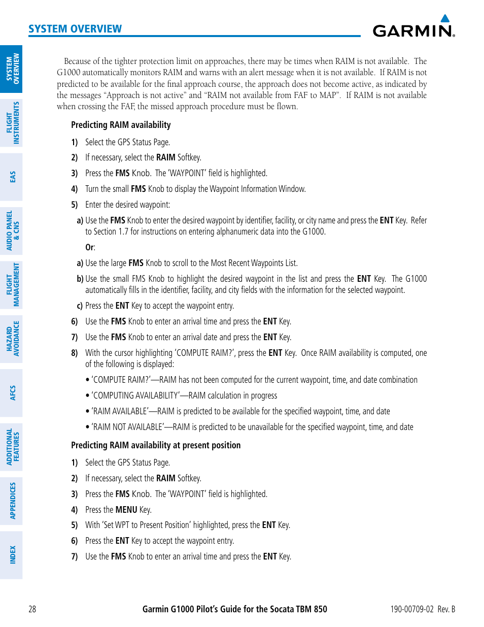 System overview | Garmin G1000 Socata TBM 850 User Manual | Page 42 / 600