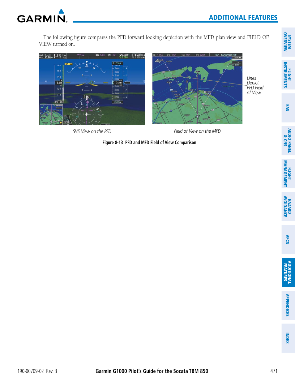 Additional features | Garmin G1000 Socata TBM 850 User Manual | Page 485 / 600