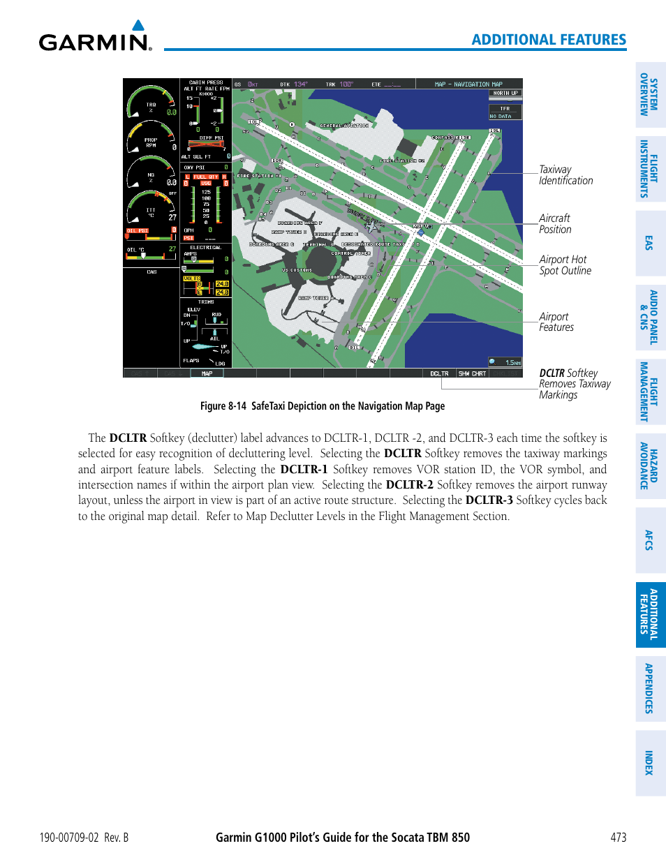 Additional features | Garmin G1000 Socata TBM 850 User Manual | Page 487 / 600