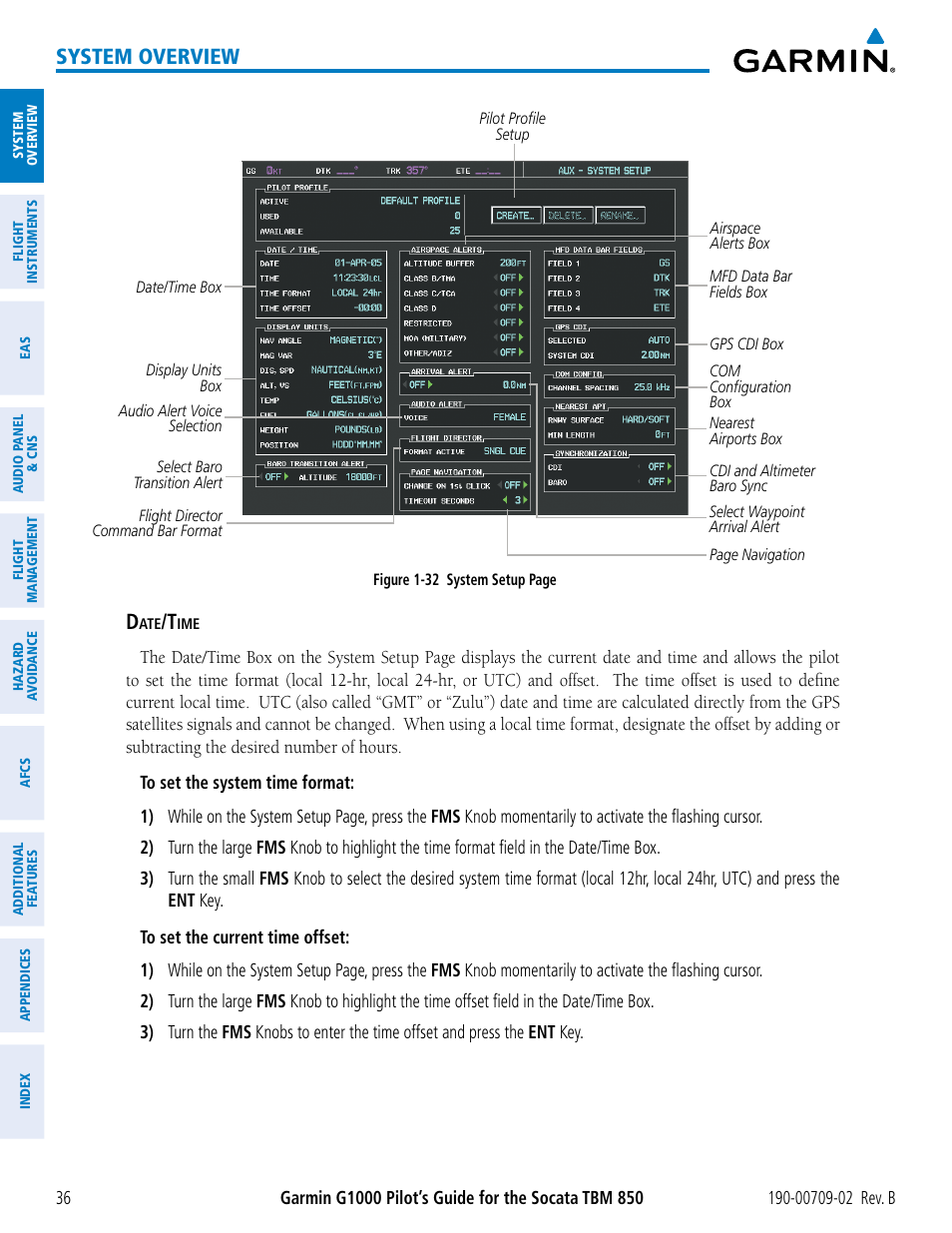 System overview | Garmin G1000 Socata TBM 850 User Manual | Page 50 / 600