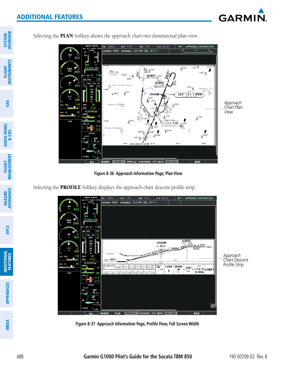 Additional features | Garmin G1000 Socata TBM 850 User Manual | Page 502 / 600