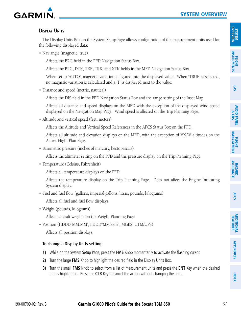 System overview | Garmin G1000 Socata TBM 850 User Manual | Page 51 / 600