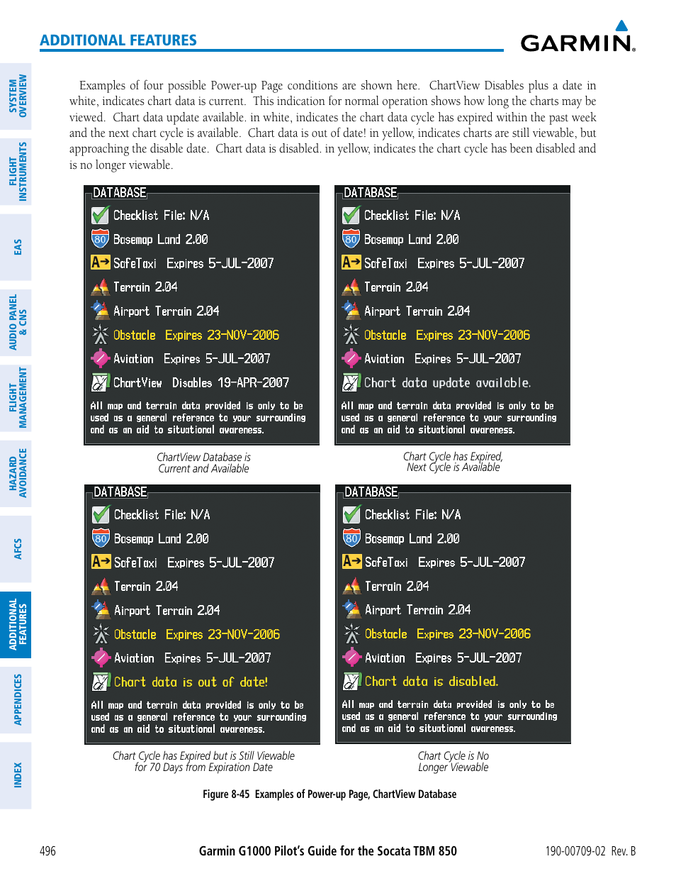 Additional features | Garmin G1000 Socata TBM 850 User Manual | Page 510 / 600