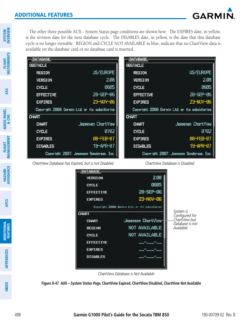 Additional features | Garmin G1000 Socata TBM 850 User Manual | Page 512 / 600