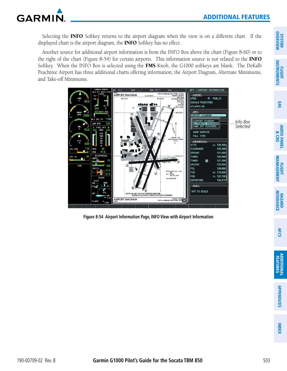 Additional features | Garmin G1000 Socata TBM 850 User Manual | Page 517 / 600