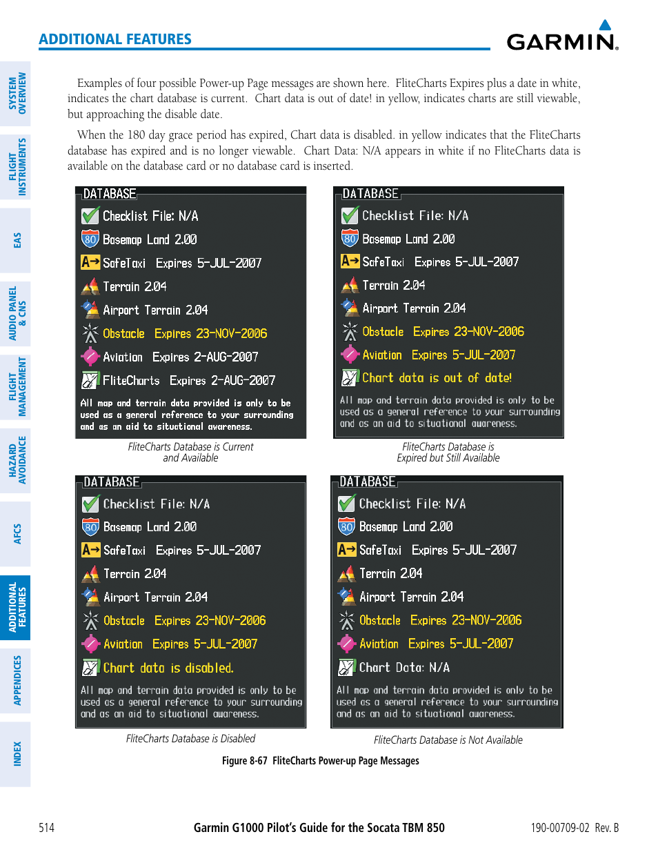 Additional features | Garmin G1000 Socata TBM 850 User Manual | Page 528 / 600