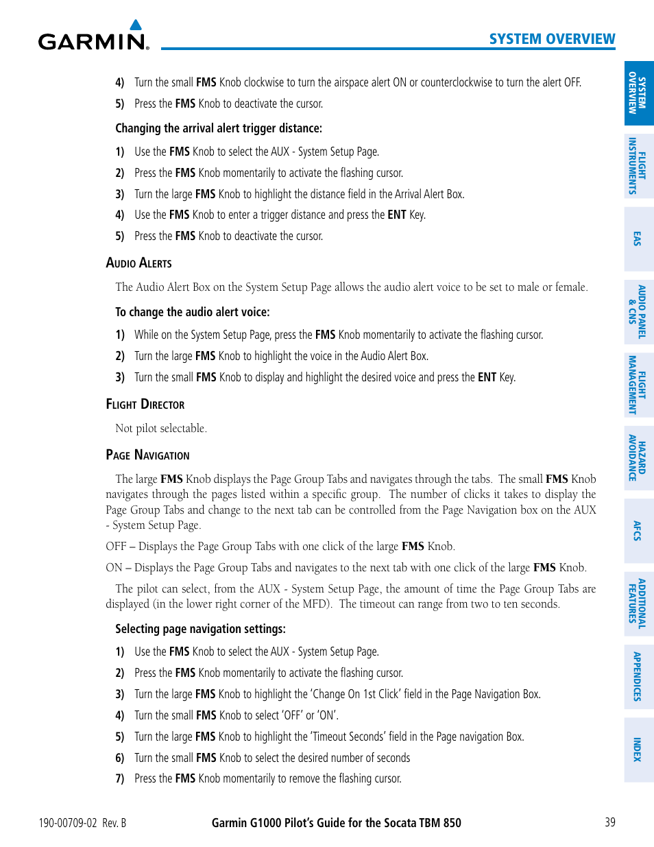 System overview | Garmin G1000 Socata TBM 850 User Manual | Page 53 / 600