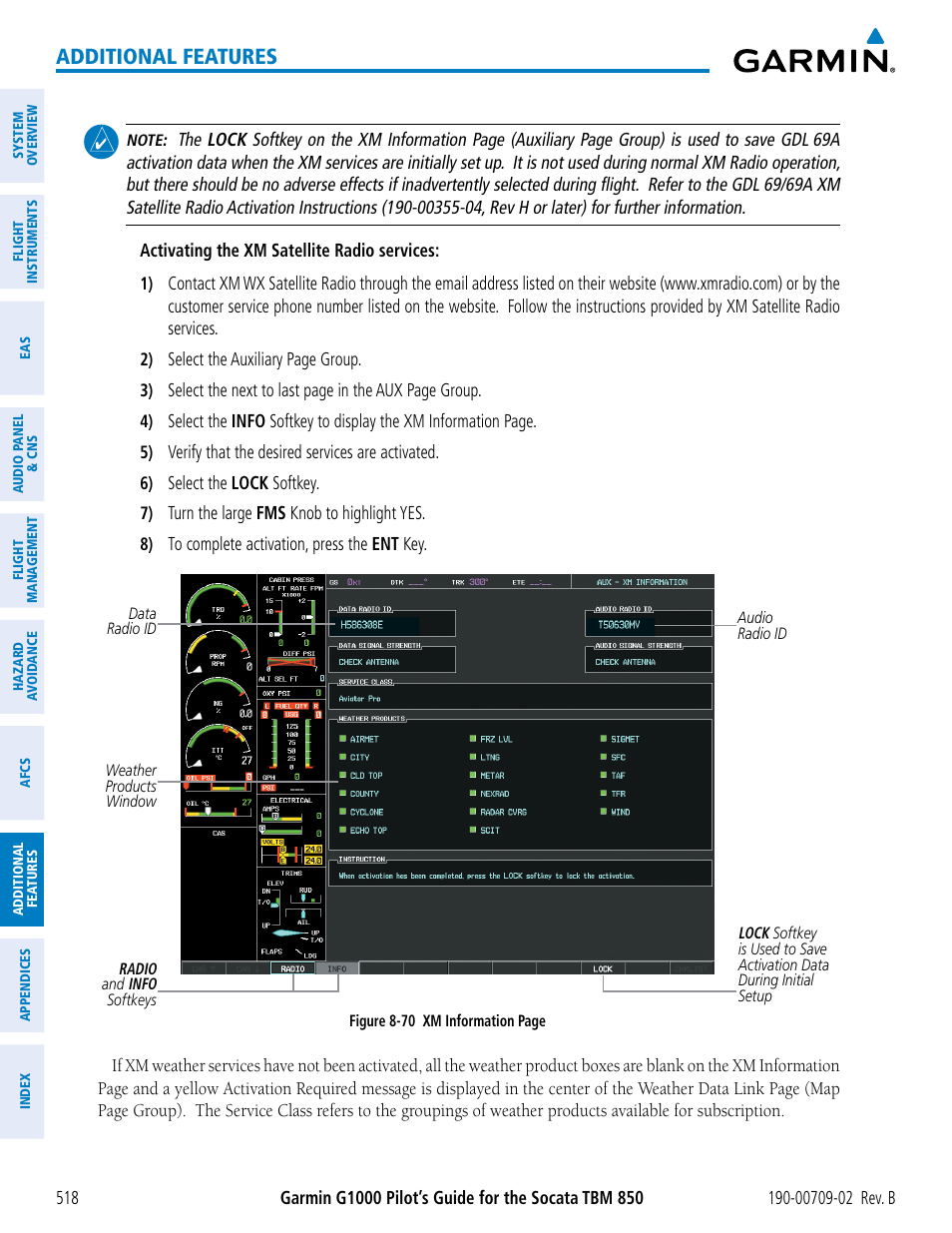 Additional features | Garmin G1000 Socata TBM 850 User Manual | Page 532 / 600