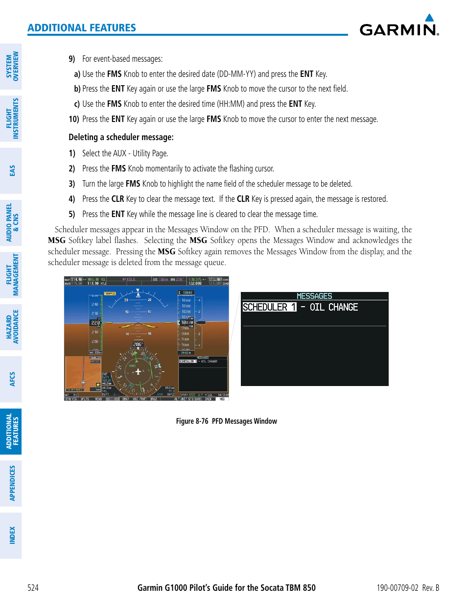 Additional features | Garmin G1000 Socata TBM 850 User Manual | Page 538 / 600