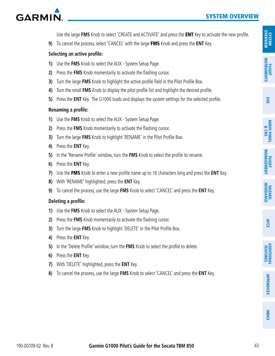 System overview | Garmin G1000 Socata TBM 850 User Manual | Page 57 / 600