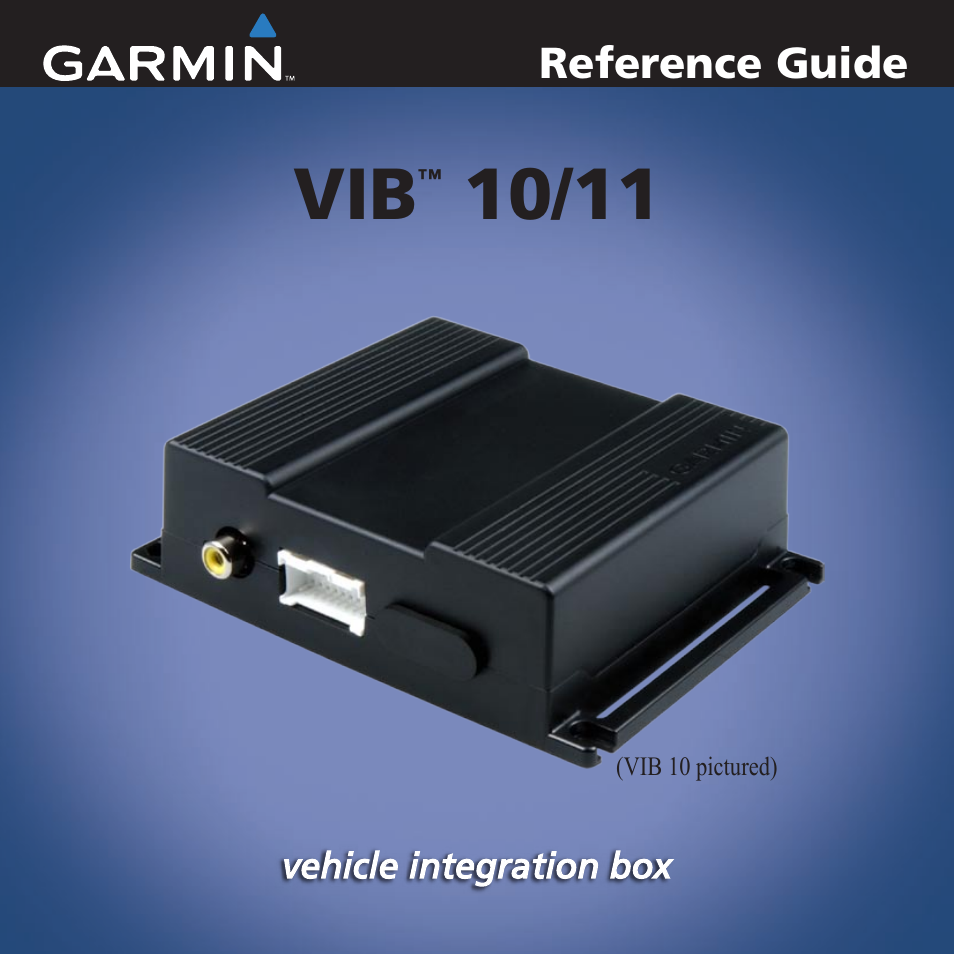 Garmin VIB 10 User Manual | 8 pages