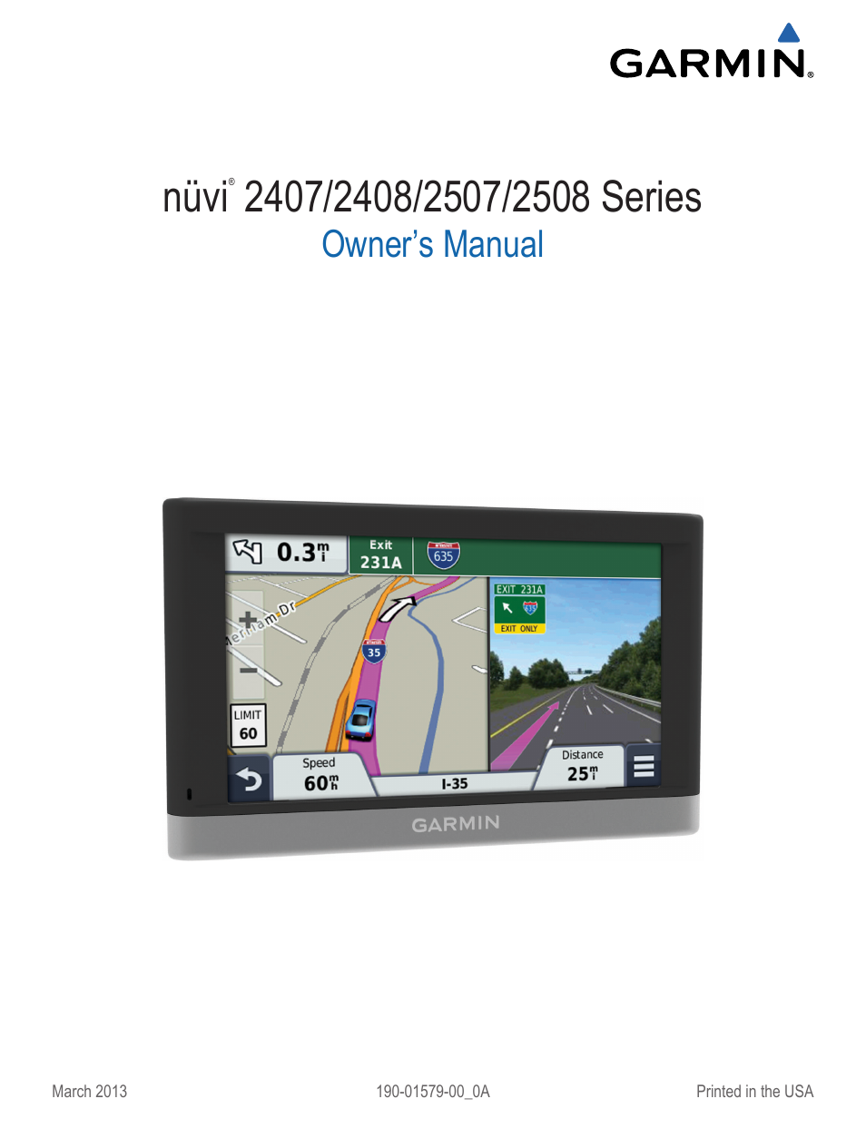 Garmin nuvi 2598LMTHD User Manual | 22 pages