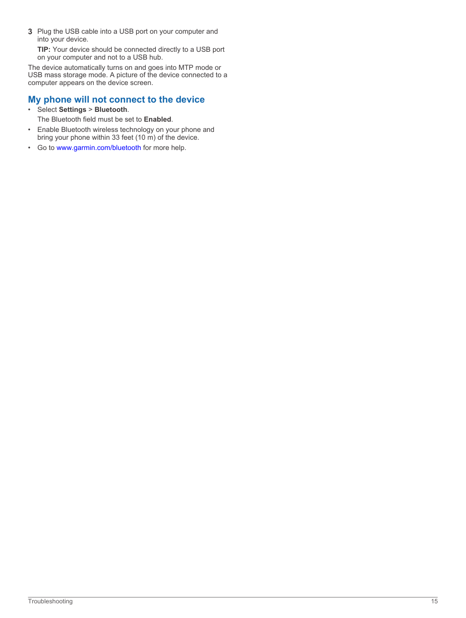 My phone will not connect to the device | Garmin nuvi 2598LMTHD User Manual | Page 19 / 22