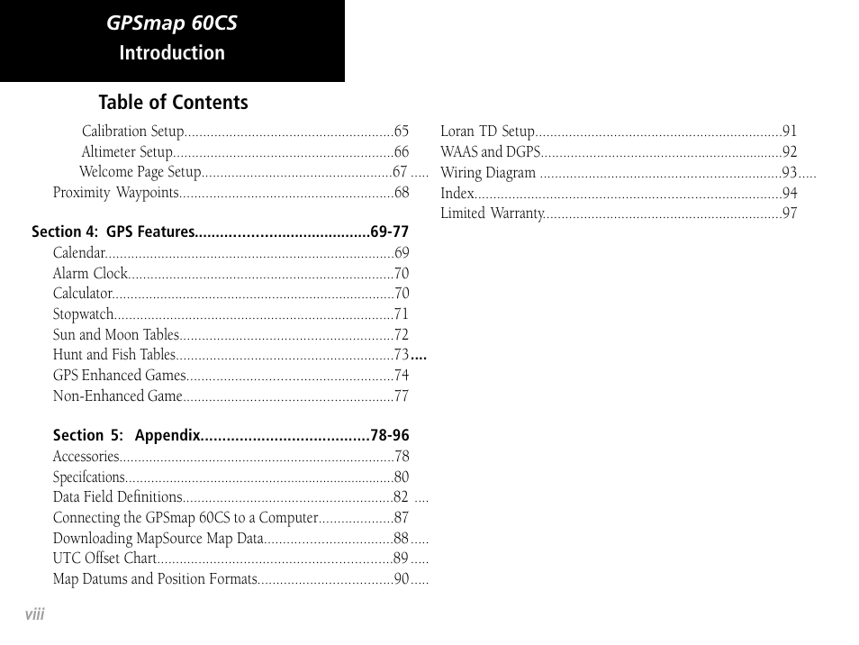 Garmin GPSMAP 60CS User Manual | Page 10 / 108