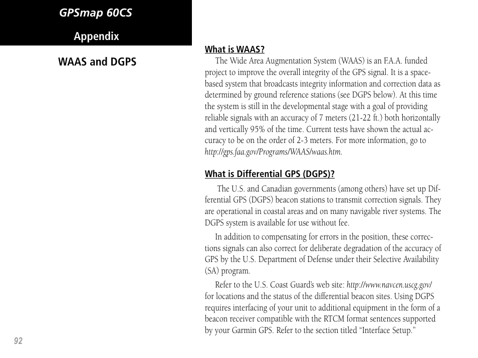 Garmin GPSMAP 60CS User Manual | Page 102 / 108