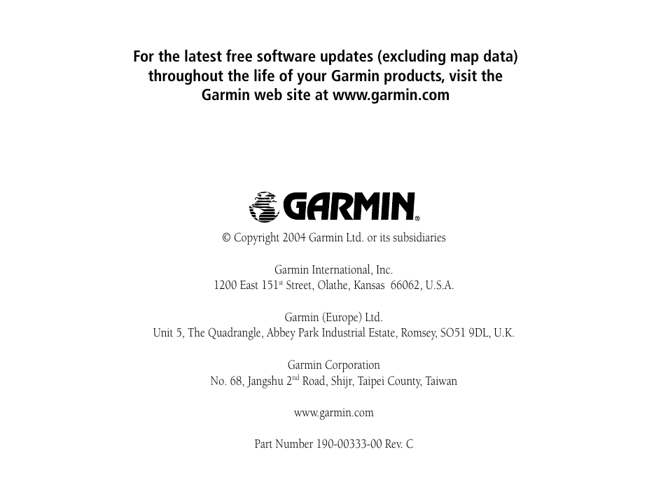 Garmin GPSMAP 60CS User Manual | Page 108 / 108