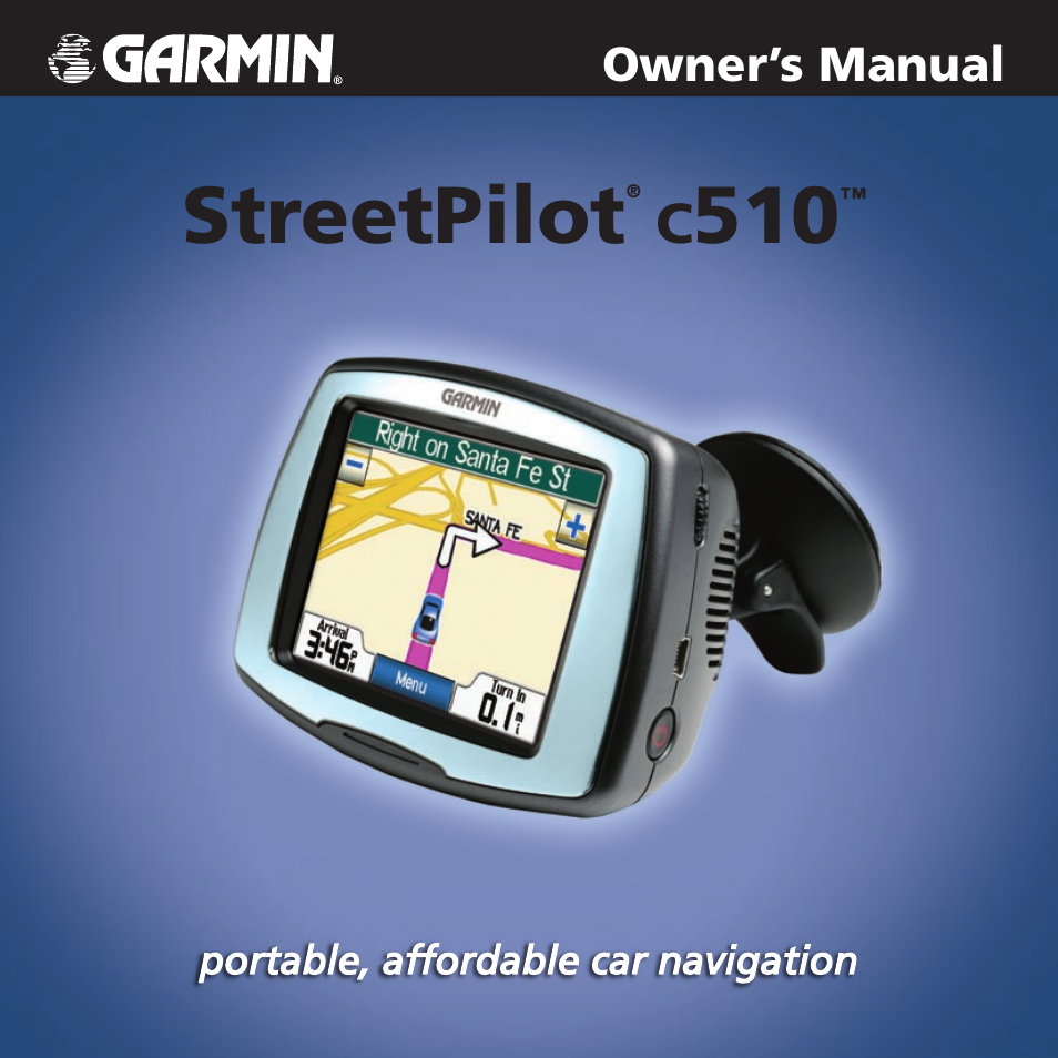 Garmin StreetPilot  c510 User Manual | 44 pages