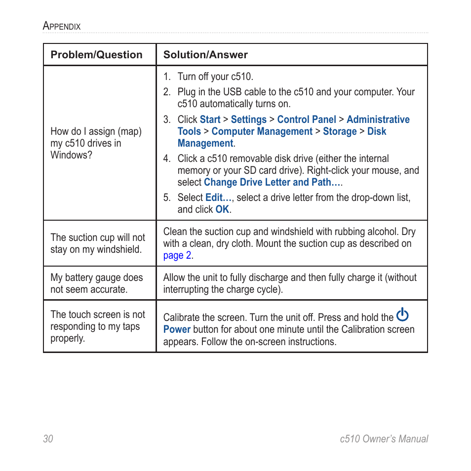 Garmin StreetPilot  c510 User Manual | Page 38 / 44