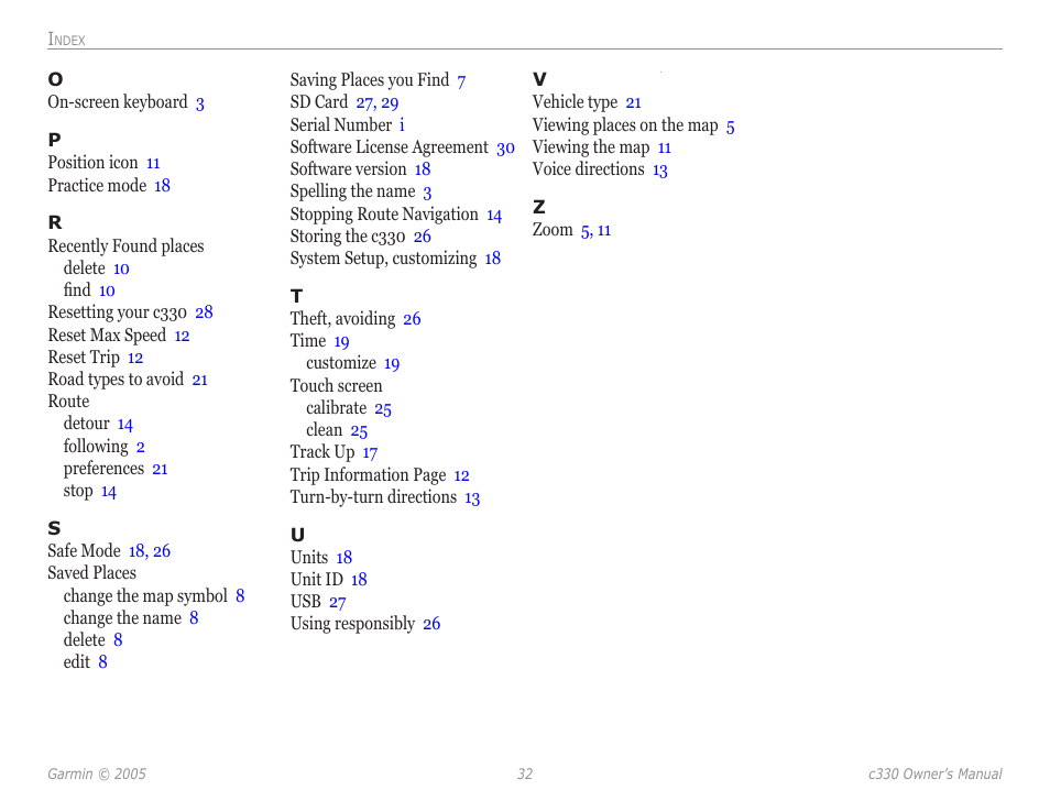 Garmin StreetPilot c330 User Manual | Page 36 / 37