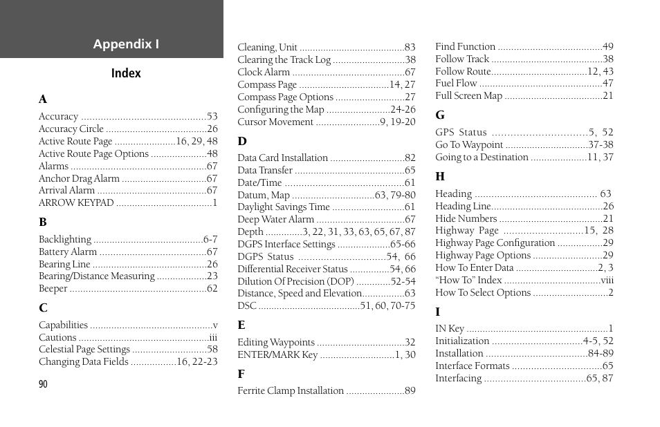 Garmin GPSMAP 232 User Manual | Page 100 / 104