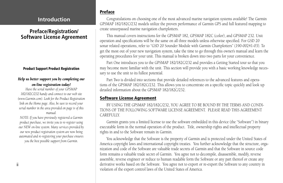 Garmin GPSMAP 232 User Manual | Page 4 / 104