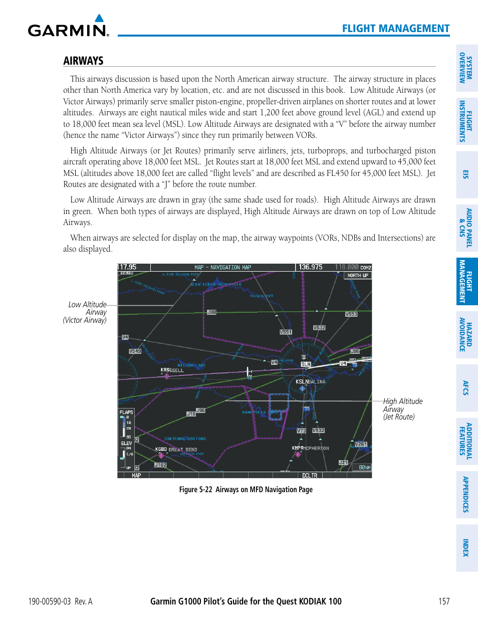 Airways, Flight management | Garmin G1000 Quest Kodiak User Manual | Page 169 / 502