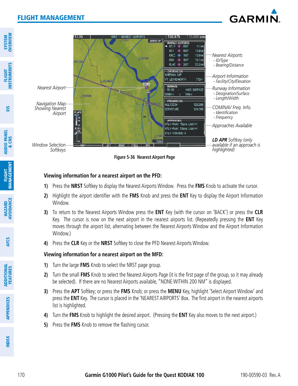 Flight management | Garmin G1000 Quest Kodiak User Manual | Page 182 / 502