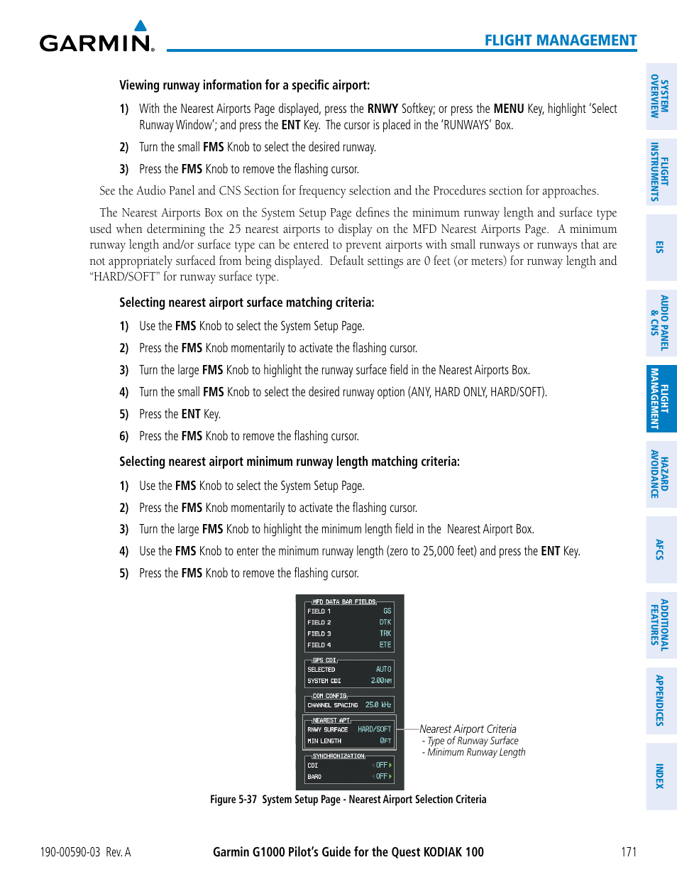 Flight management | Garmin G1000 Quest Kodiak User Manual | Page 183 / 502