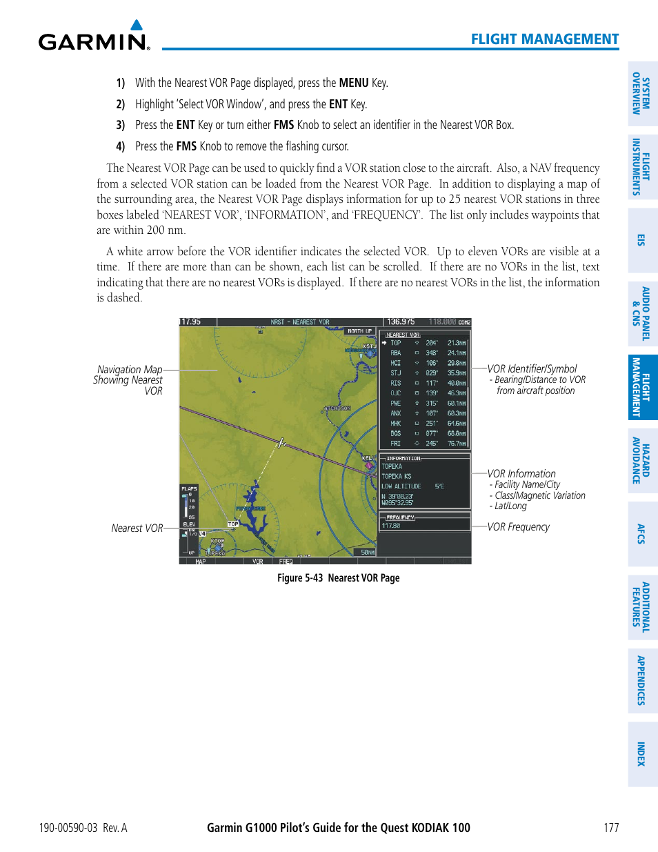 Flight management | Garmin G1000 Quest Kodiak User Manual | Page 189 / 502