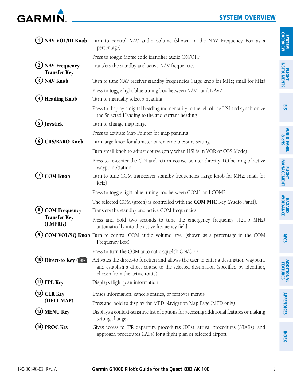 System overview | Garmin G1000 Quest Kodiak User Manual | Page 19 / 502