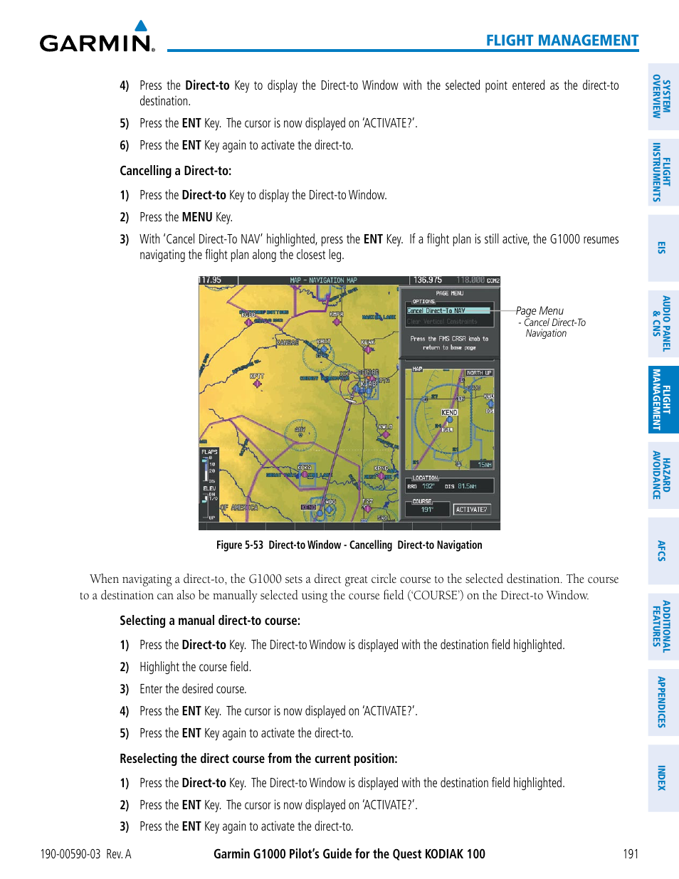 Flight management | Garmin G1000 Quest Kodiak User Manual | Page 203 / 502