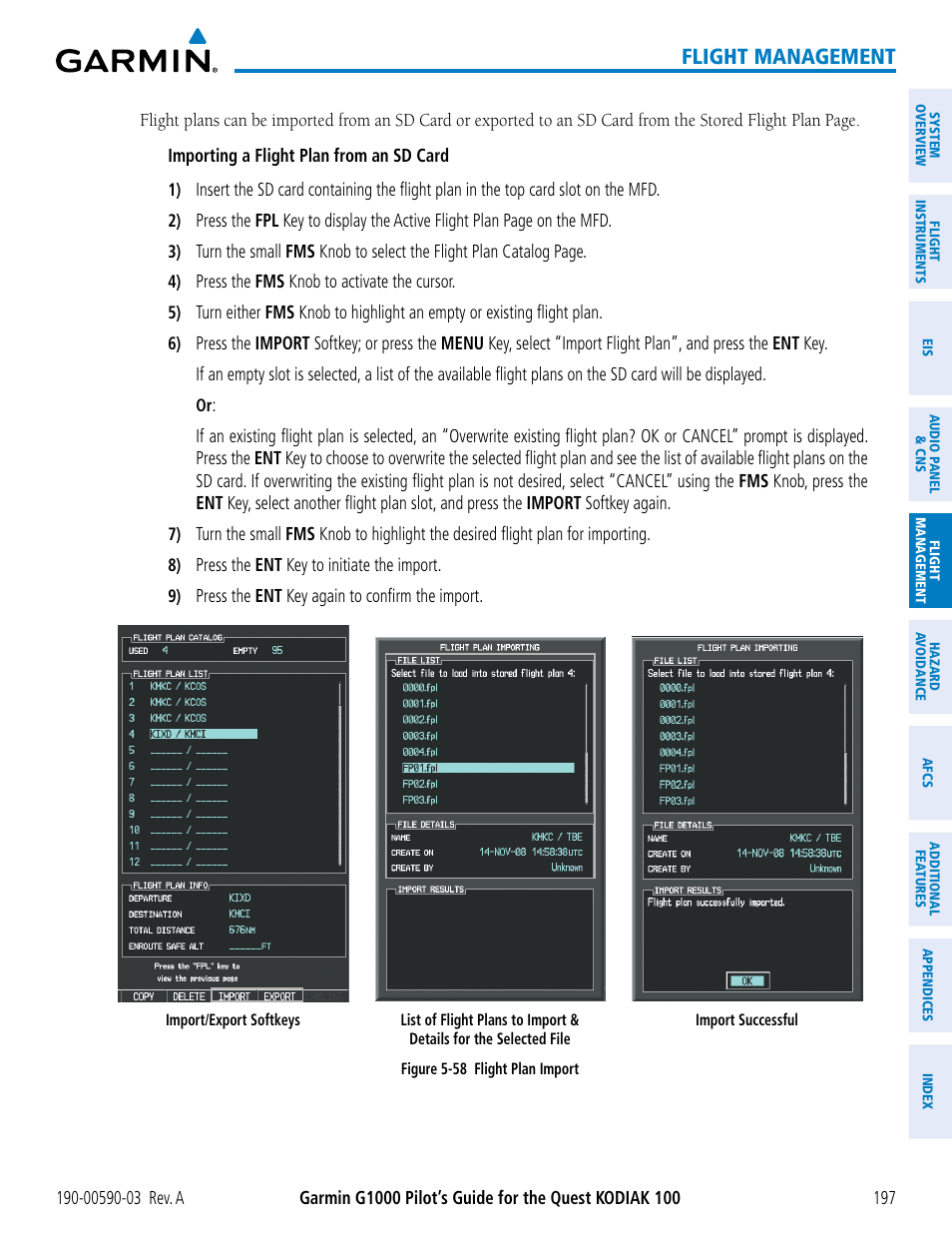 Flight management | Garmin G1000 Quest Kodiak User Manual | Page 209 / 502