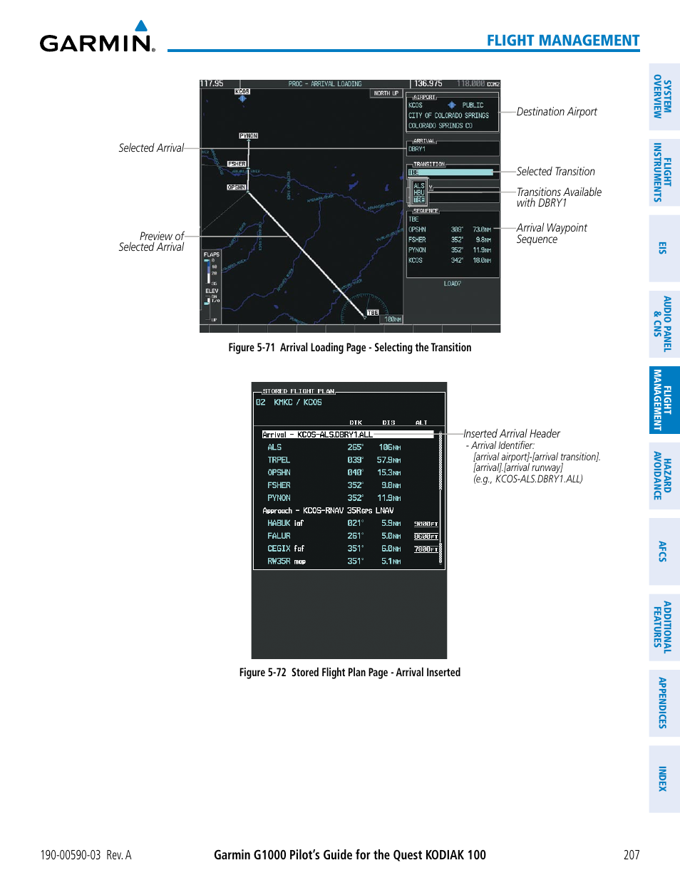 Flight management | Garmin G1000 Quest Kodiak User Manual | Page 219 / 502