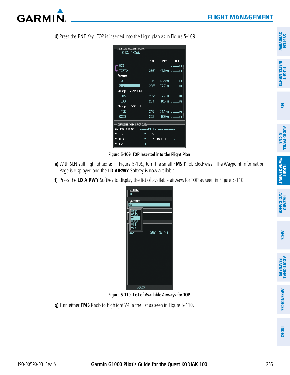 Flight management | Garmin G1000 Quest Kodiak User Manual | Page 267 / 502