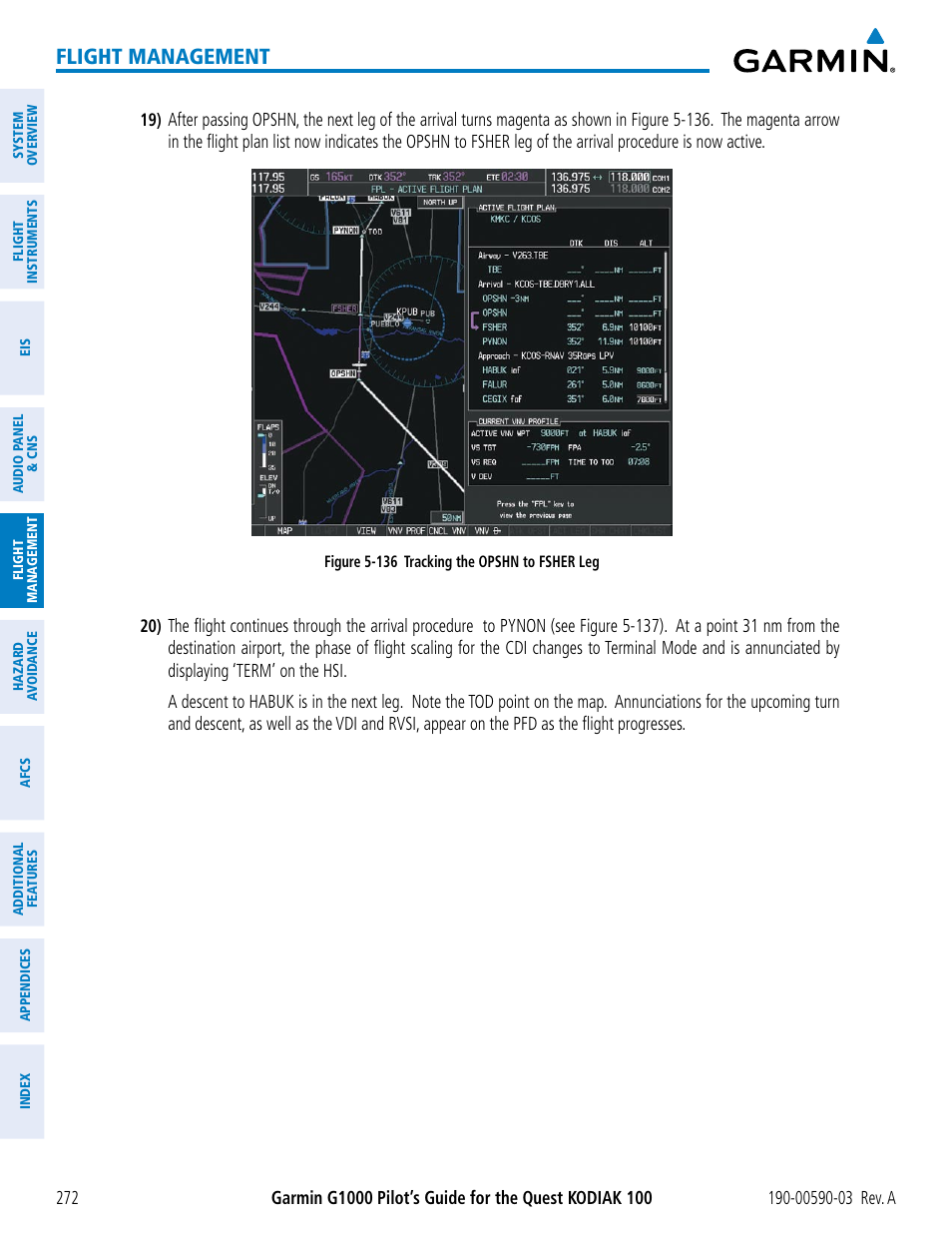 Flight management | Garmin G1000 Quest Kodiak User Manual | Page 284 / 502