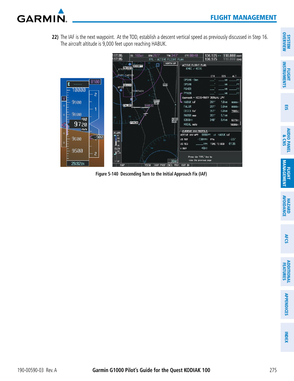 Flight management | Garmin G1000 Quest Kodiak User Manual | Page 287 / 502