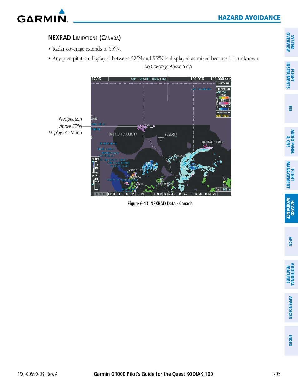 Hazard avoidance nexrad l | Garmin G1000 Quest Kodiak User Manual | Page 307 / 502