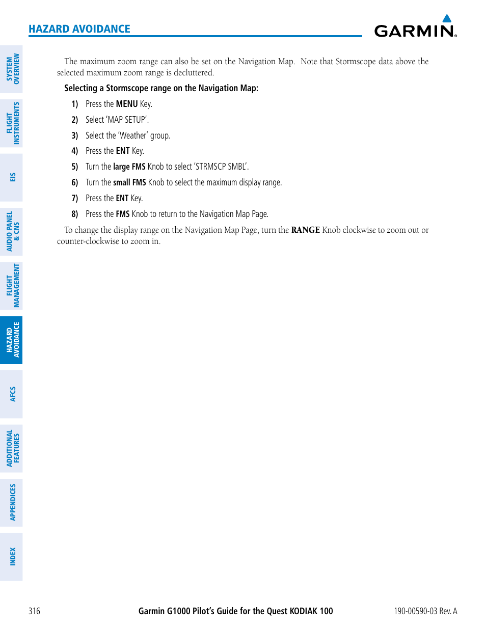 Hazard avoidance | Garmin G1000 Quest Kodiak User Manual | Page 328 / 502