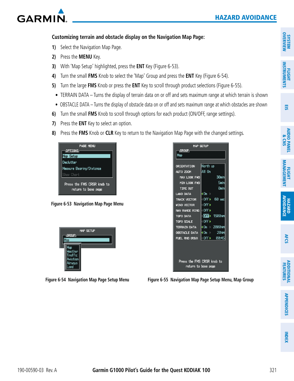 Hazard avoidance | Garmin G1000 Quest Kodiak User Manual | Page 333 / 502