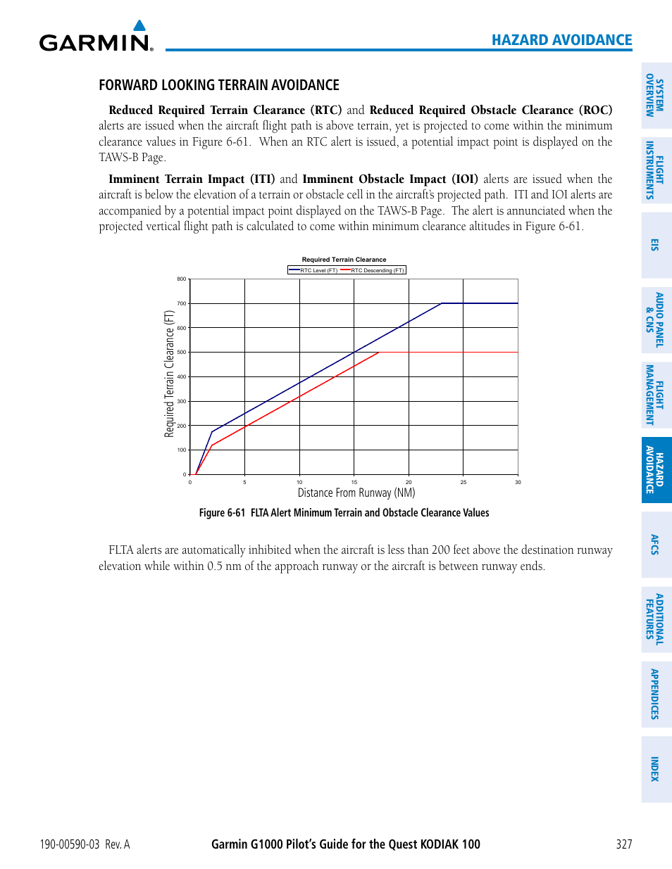 Hazard avoidance forward looking terrain avoidance | Garmin G1000 Quest Kodiak User Manual | Page 339 / 502