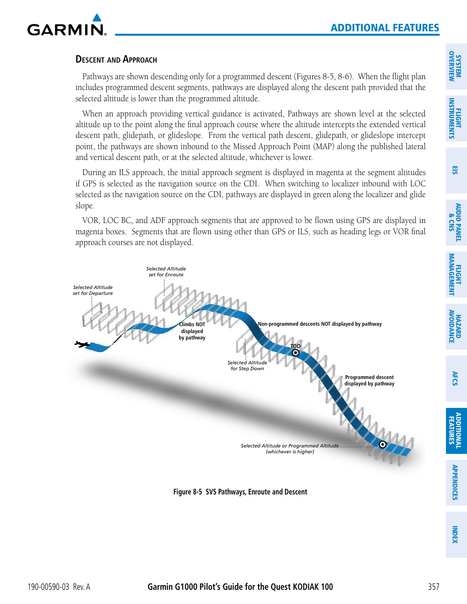 Additional features | Garmin G1000 Quest Kodiak User Manual | Page 369 / 502