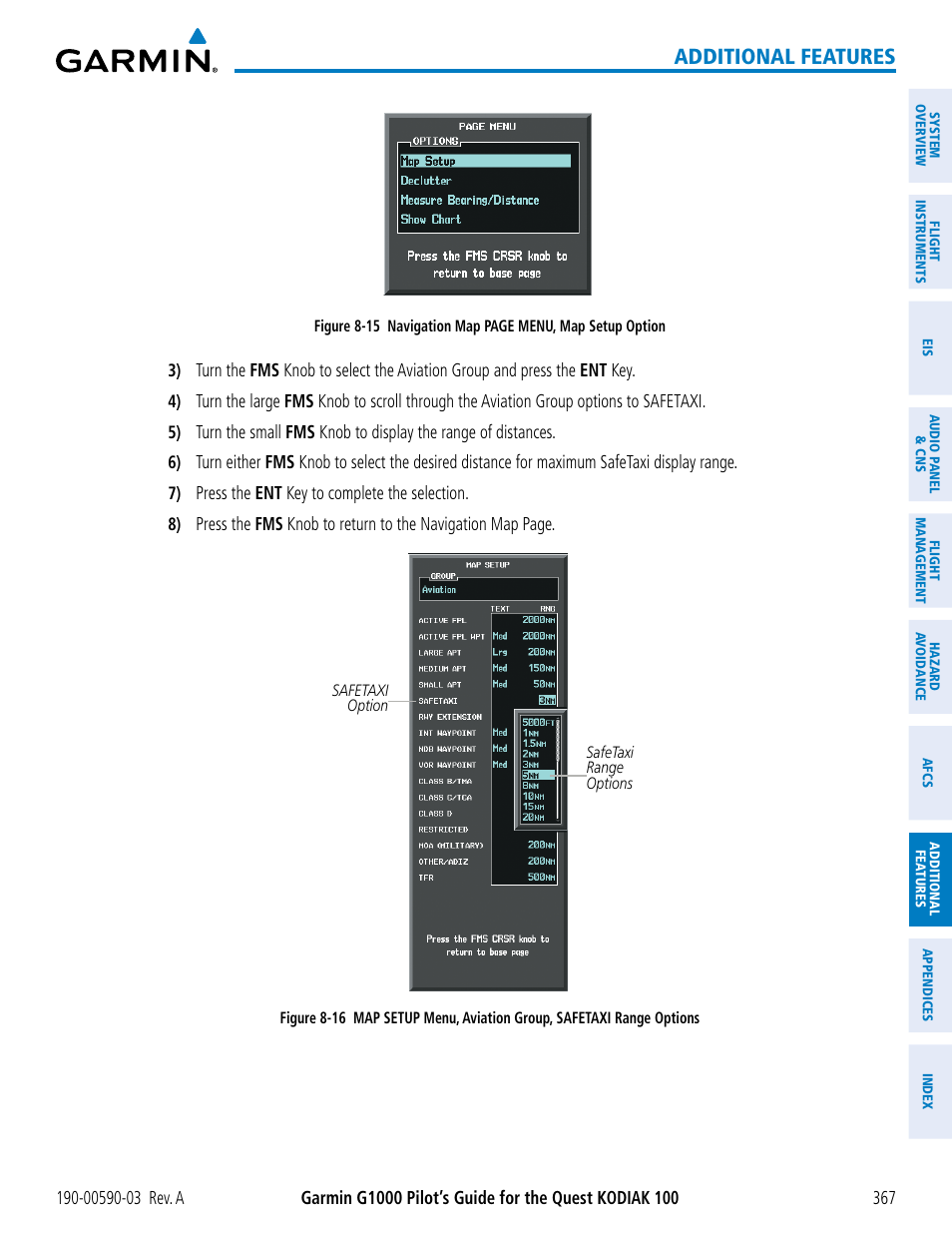 Additional features | Garmin G1000 Quest Kodiak User Manual | Page 379 / 502