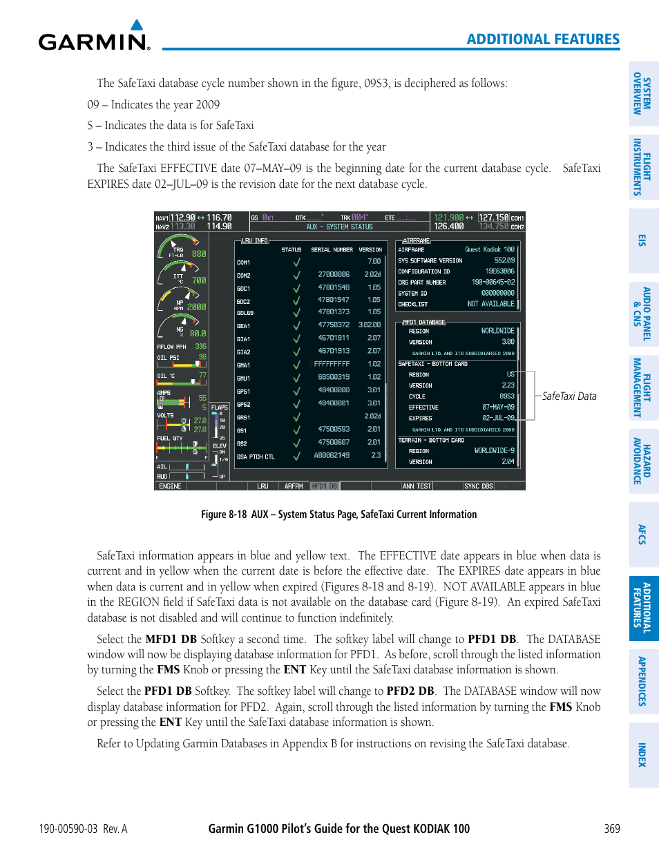 Additional features | Garmin G1000 Quest Kodiak User Manual | Page 381 / 502