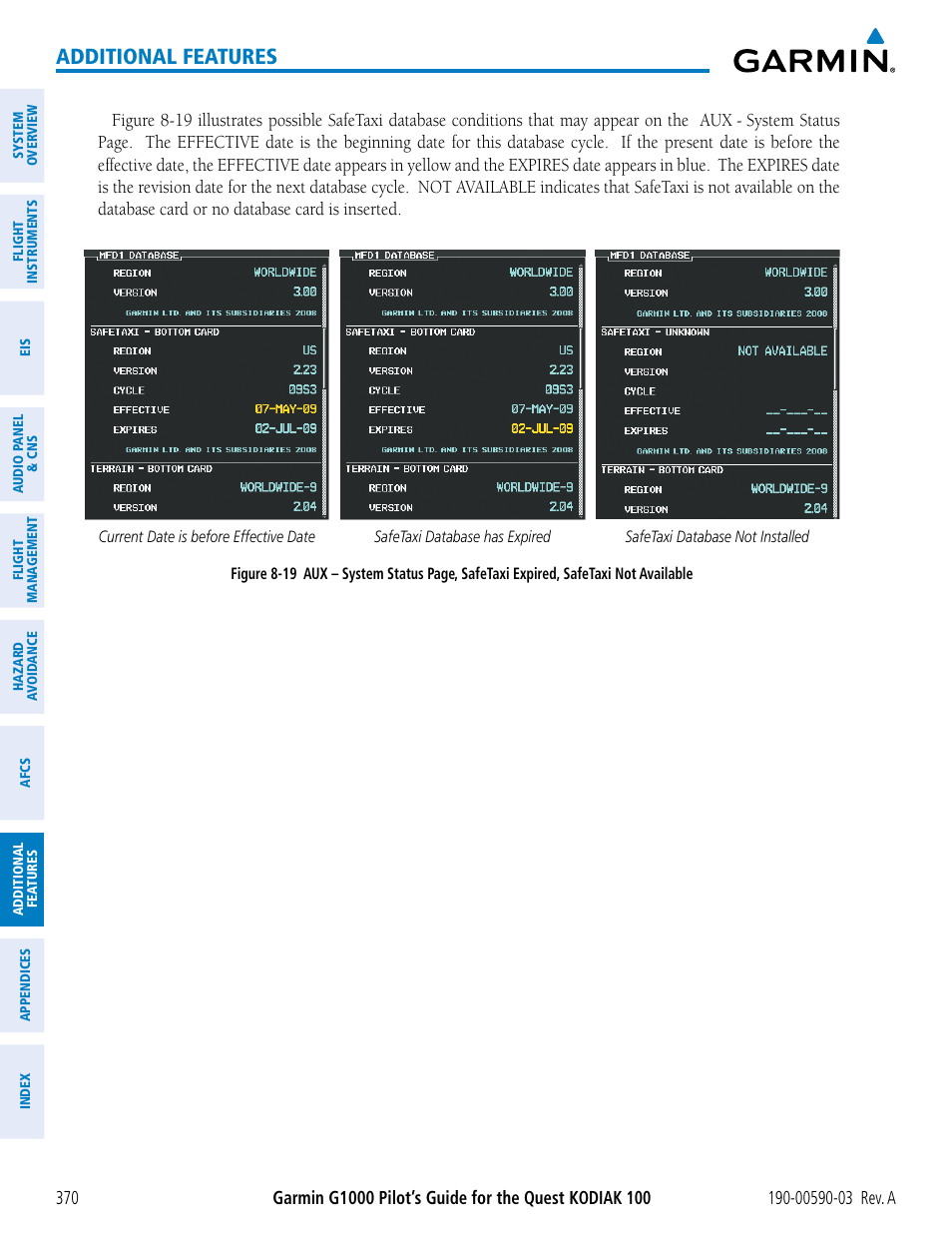 Additional features | Garmin G1000 Quest Kodiak User Manual | Page 382 / 502