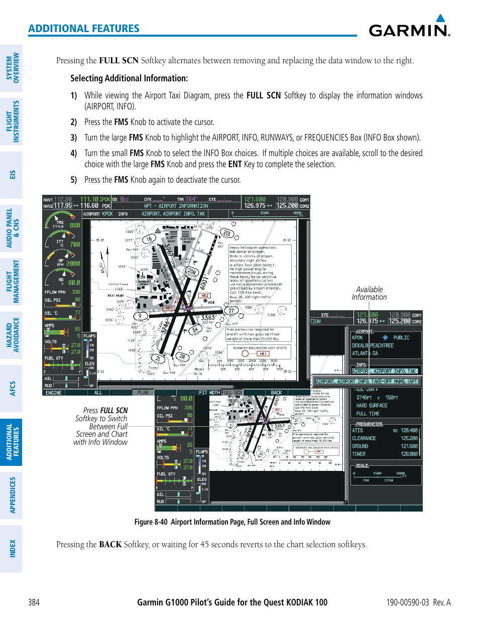 Additional features | Garmin G1000 Quest Kodiak User Manual | Page 396 / 502