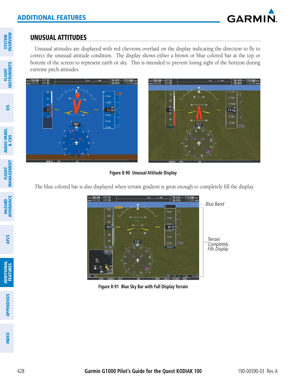 Unusual attitudes, Additional features | Garmin G1000 Quest Kodiak User Manual | Page 440 / 502